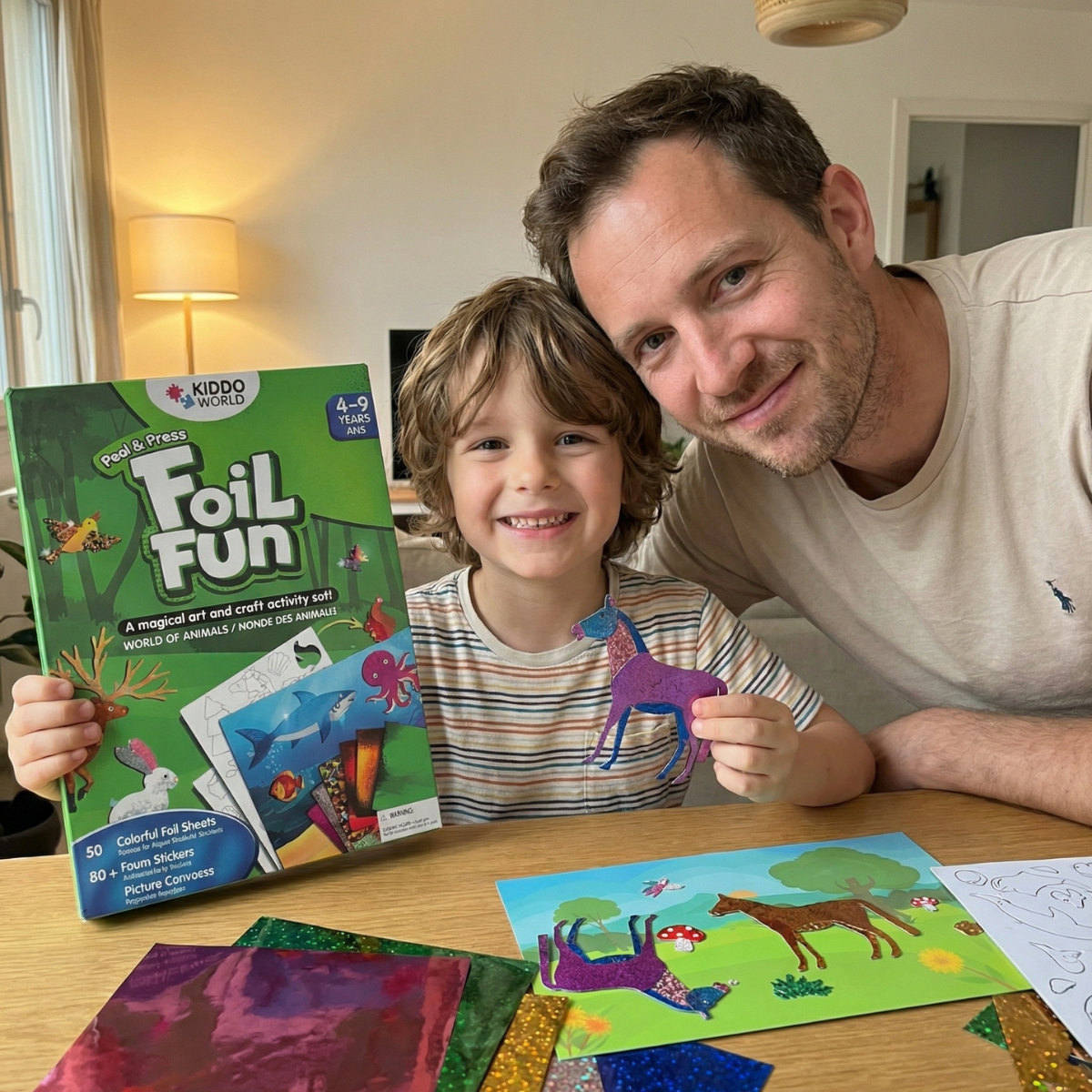 Foil Fun: Tierwelt | Kreativ-Set ohne Chaos (für Kinder von 4–9 Jahren)