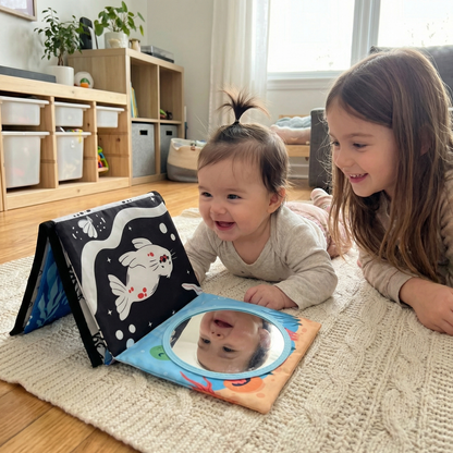 Sensorisches Bauchspielzeug mit Quietsche | 0–12 Monate