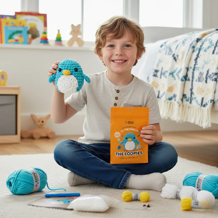 The Loopies 2+1 – Häkelset | 3 niedliche Figuren | Für Kinder ab 10+ Jahren