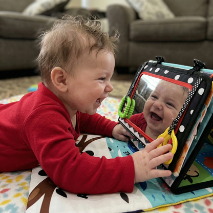 Sensorisches Bauchspielzeug mit Quietsche | 0–12 Monate