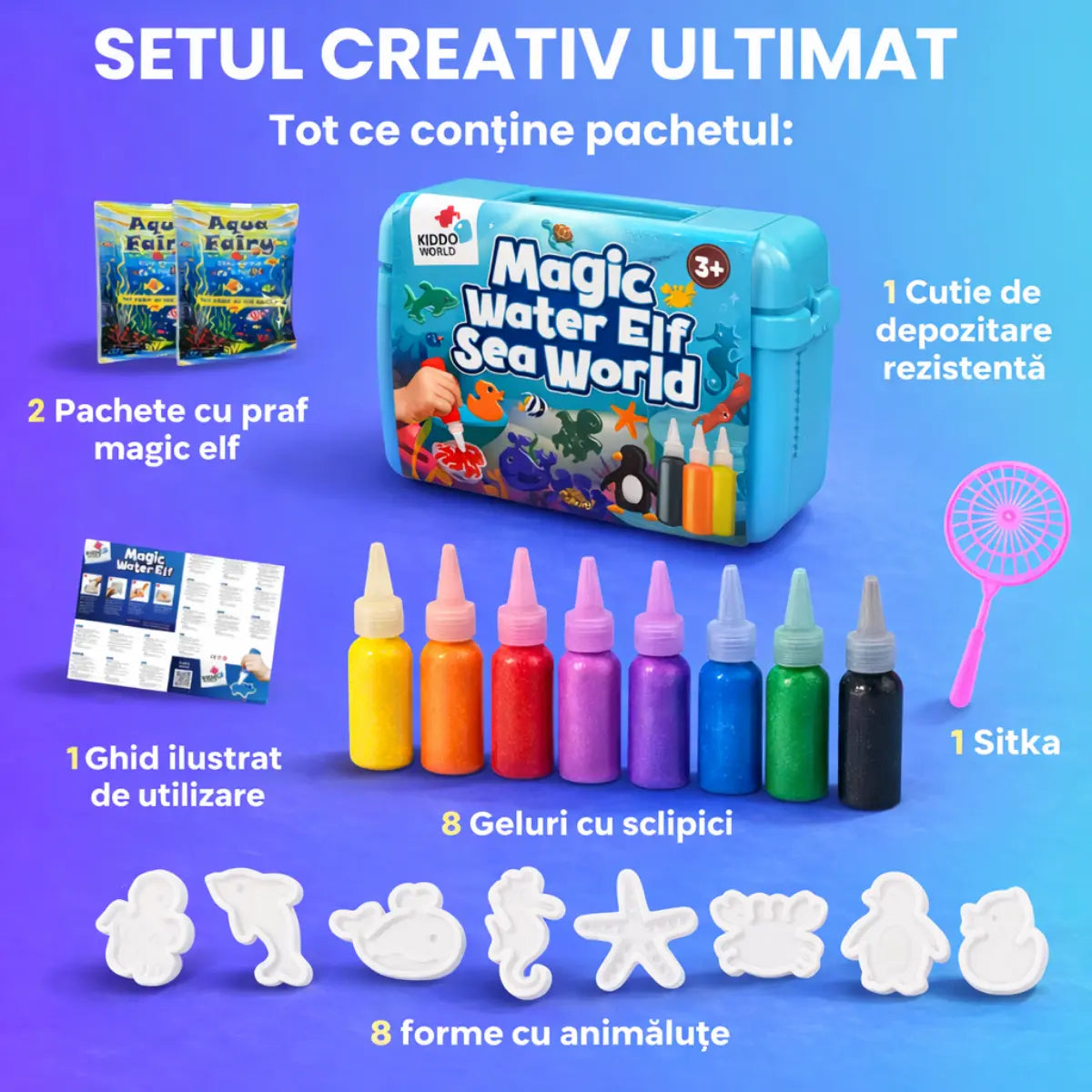 Magische Wasserelfen "Meereswelt" – 3D-Figuren-Bastelset für Kinder ab 2 Jahren