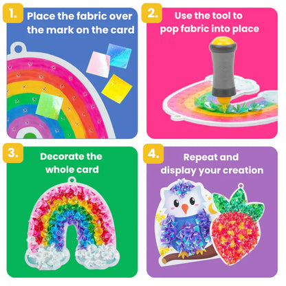 Tufting Kit | Sensorisches Kreativspiel mit bunten Fäden | Für Kinder ab 4+ Jahren