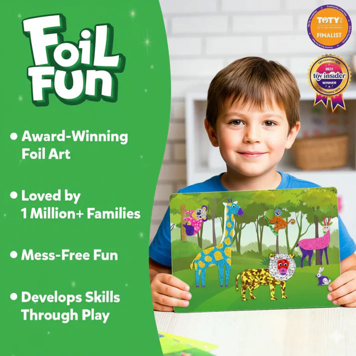 Kreatives Bundle 2+1 GRATIS | Tufting-Kit + Pom-Pom-Kit + Folien-Spaß | Für Kinder ab 6+ Jahren