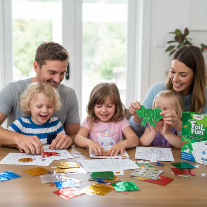 Kreatives Bundle 2+1 GRATIS | Tufting-Kit + Pom-Pom-Kit + Folien-Spaß | Für Kinder ab 6+ Jahren