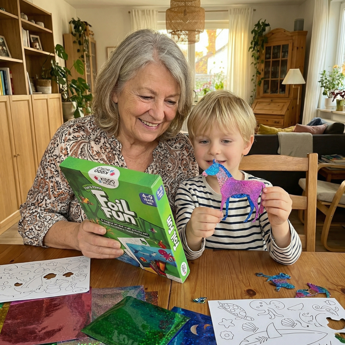 Foil Fun: Tierwelt | Kreativ-Set ohne Chaos (für Kinder von 4–9 Jahren)