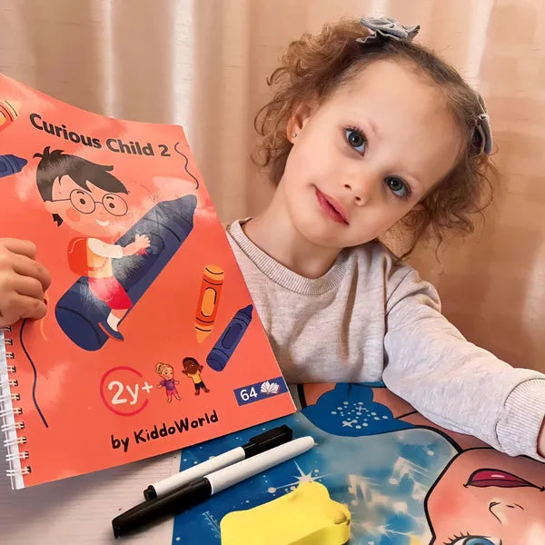 Curious Child 2 – Schreib- und Wischheft zum Schreibenlernen, wiederverwendbar (64 Seiten, 2–5 Jahre)
