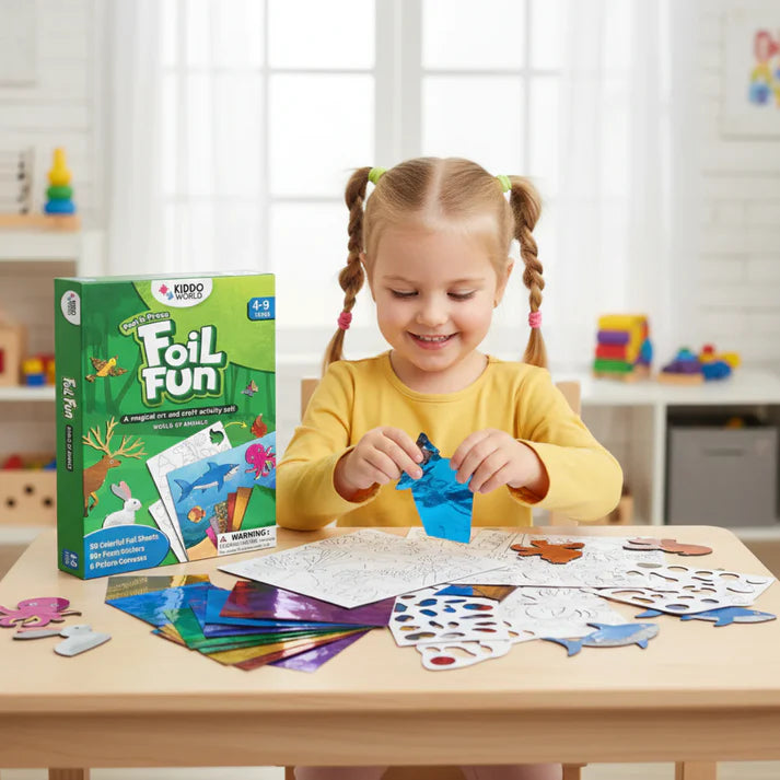 Kreatives Bundle 2+1 GRATIS | Tufting-Kit + Pom-Pom-Kit + Folien-Spaß | Für Kinder ab 6+ Jahren