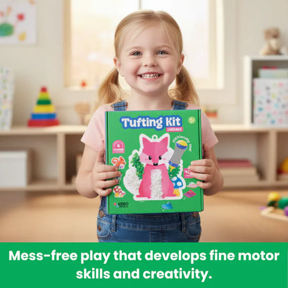 Kreatives Bundle 2+1 GRATIS | Tufting-Kit + Pom-Pom-Kit + Folien-Spaß | Für Kinder ab 6+ Jahren