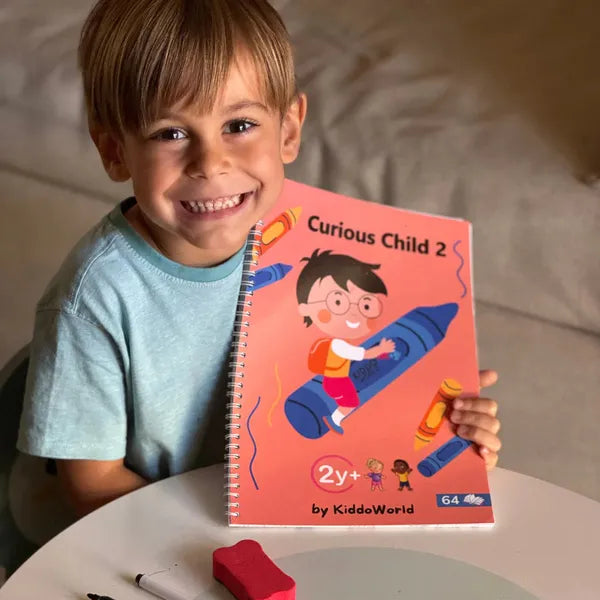 Curious Child 2 – Schreib- und Wischheft zum Schreibenlernen, wiederverwendbar (64 Seiten, 2–5 Jahre)