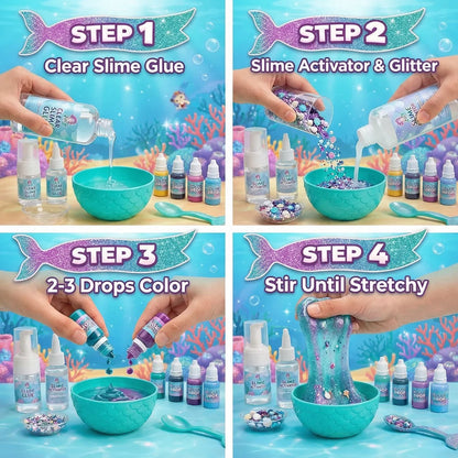Set zur Herstellung von Meeres-Slime – kreativer Spaß für Kinder ab 4 Jahren