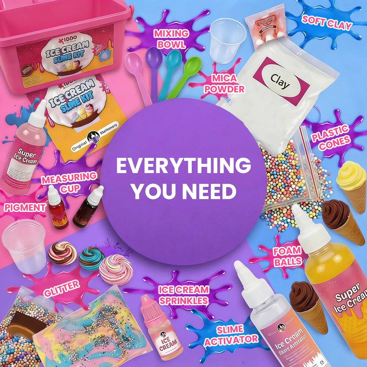 Eiscreme-Slime-Set – kreativer Spaß für Kinder ab 4 Jahren