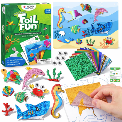 Foil Fun: Tierwelt | Kreativ-Set ohne Chaos (für Kinder von 4–9 Jahren)