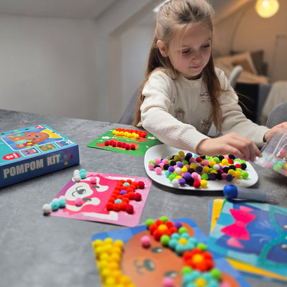 Tufting Kit | Sensorisches Kreativspiel mit bunten Fäden | Für Kinder ab 4+ Jahren