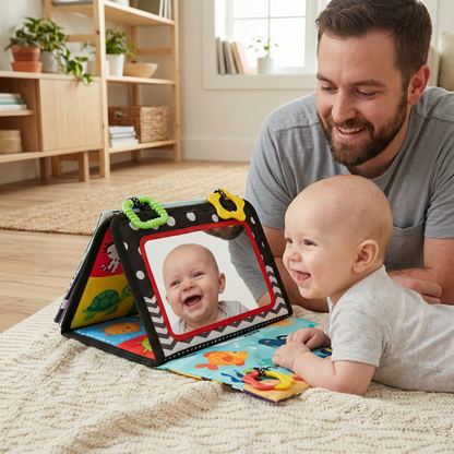 Sensorisches Bauchspielzeug mit Quietsche | 0–12 Monate